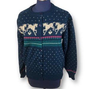 Adorable Vintage Wool Horse Sweater